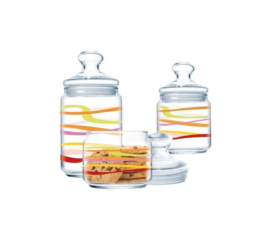 Банки для зберігання Luminarc CLUB Rubans 0,5/0,75/1 л 3 шт.