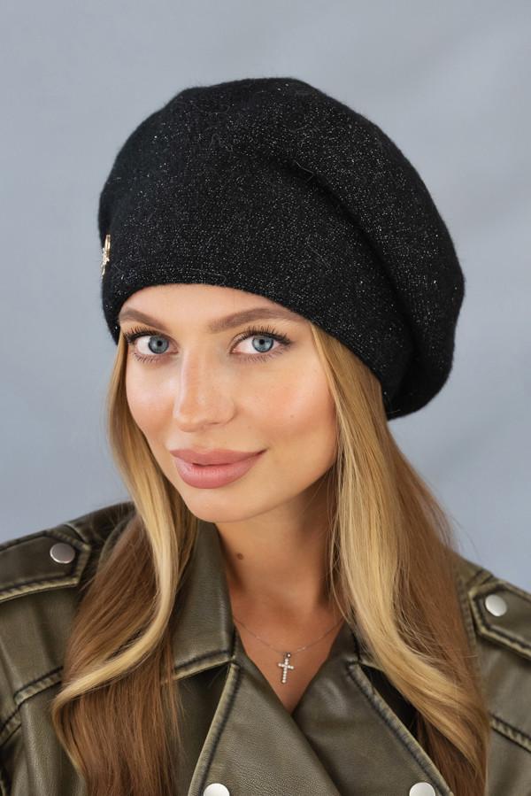 Берет на высокой ножке с подкладкой Braxton Ива женский Черный (5166)