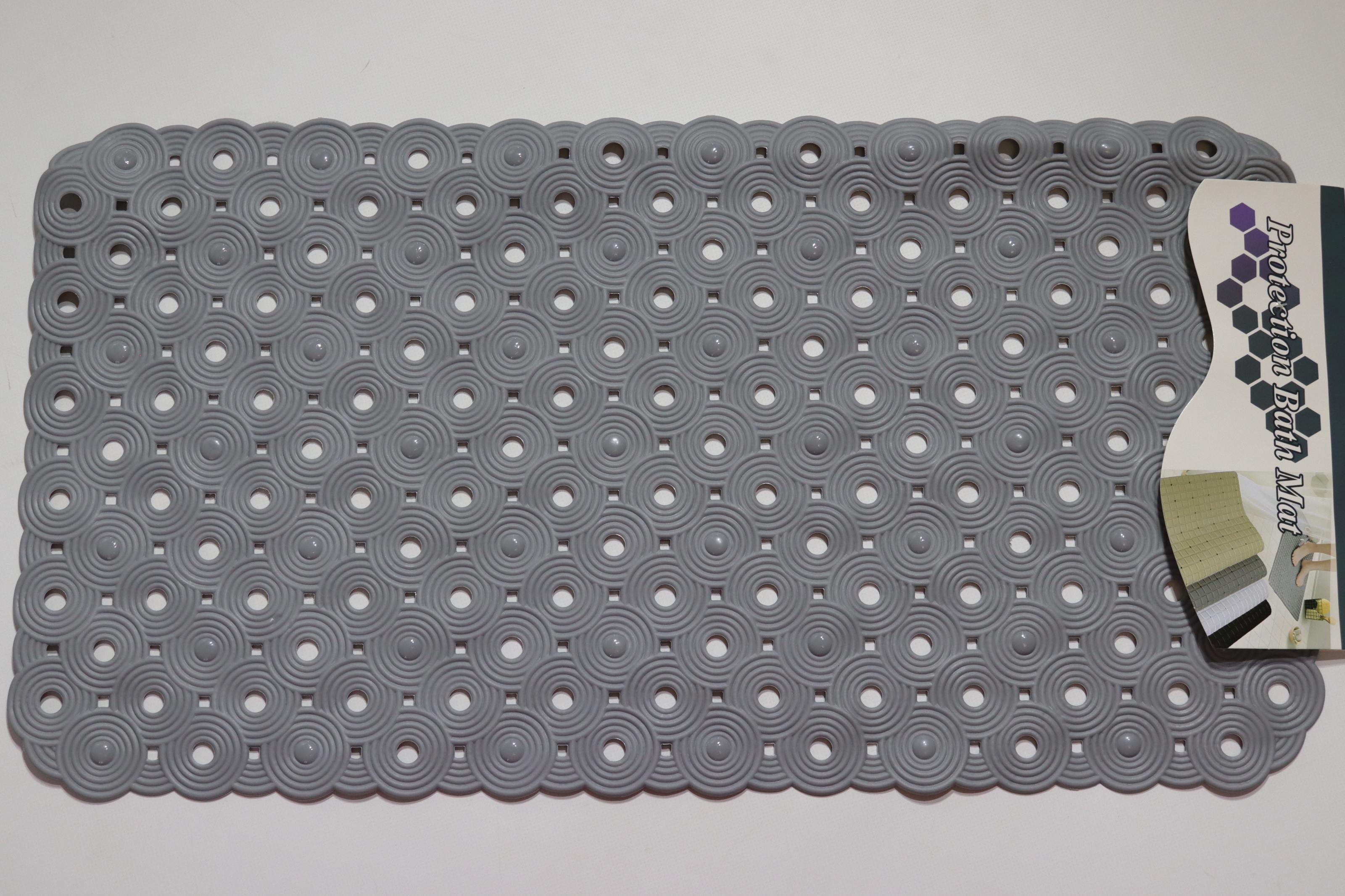 Килимок антиковзький Circle у ванну на присосках 69x37 см Сірий (1806/grey)