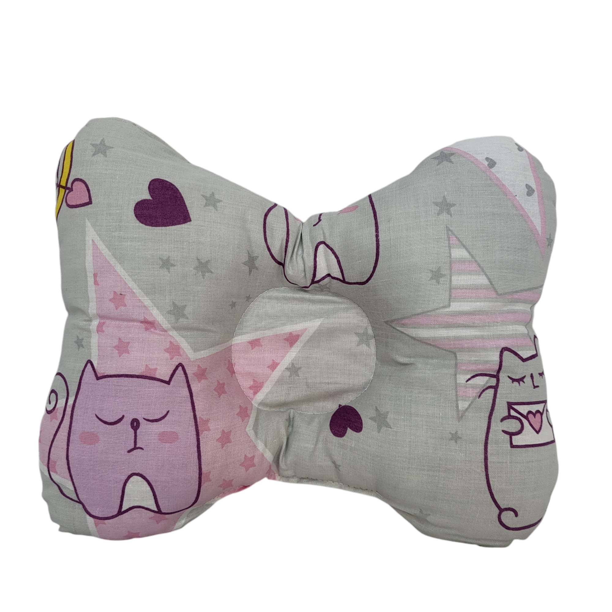 Подушка-позиционер для новорожденных Бабочка с котятами 25х20 см (1442)