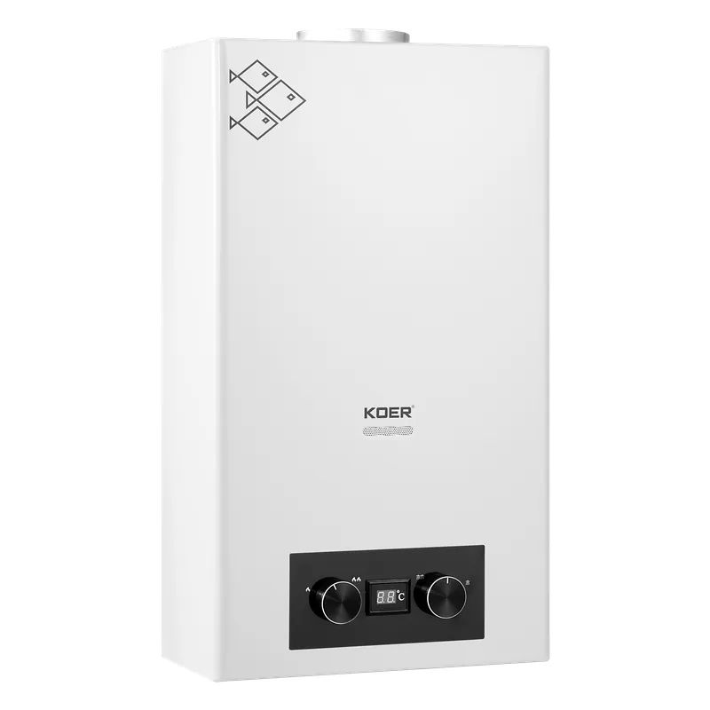 Газова колонка KOER KWH.G0110 димохідна 10 л/хв Білий (KR5553)
