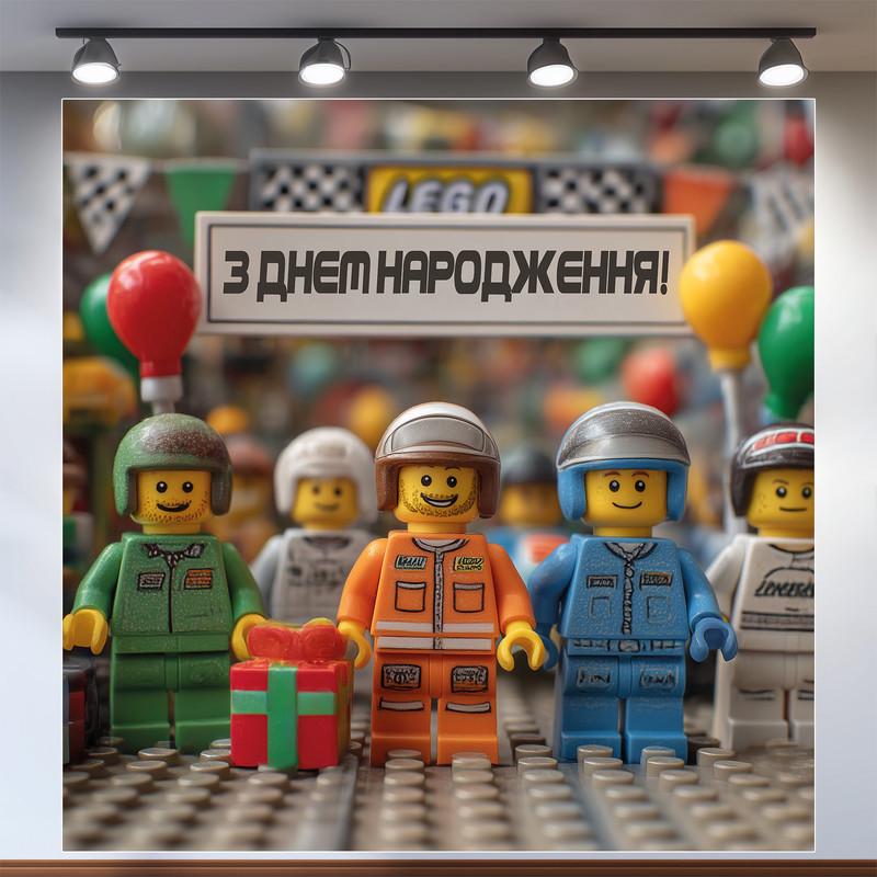 Баннер для фотозоны Лего 200x200 см №44056 Баннер для фотозоны Лего 200x200 см №44056