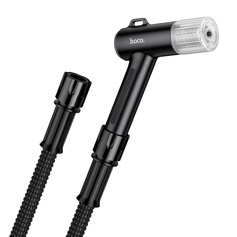 Водяний пістолет Hoco ZP17 для миття машини/поливу рослин зі шлангом до 15 м Чорний