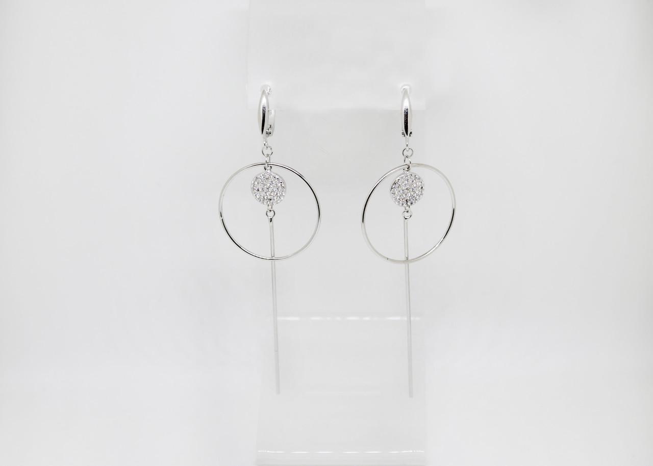 Серьги серебряные с кубическим цирконием 5,65 г (1020723962)