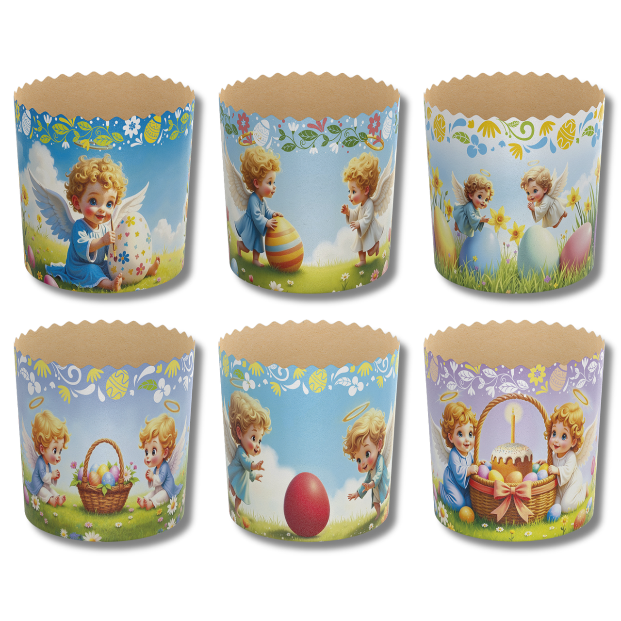 Форма для кулича Good Baking с ангелами 90х85 мм 50 шт. Светло-коричневый микс (PS264) Форма для кулича Good Baking с ангелами 90х85 мм 50 шт. Светло-коричневый микс (PS264)