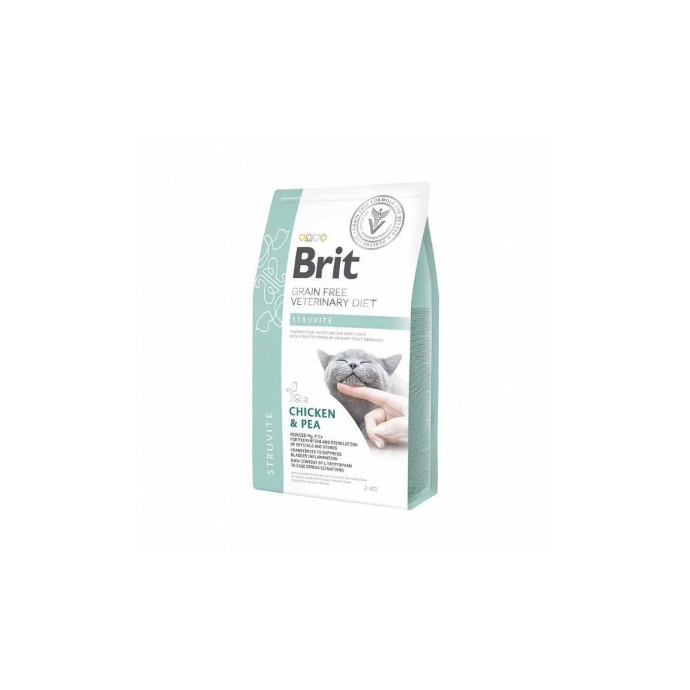 Корм сухой Brit Grain VetDiet Cat Struvite для кошек с мочекаменной болезнью с курицей и горохом 2 кг (34806781)