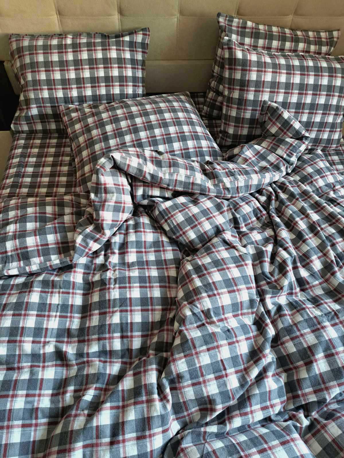 Комплект постільної білизни Kuchmaki Клітинка фланель 145х215 2 шт. (000001 6f)