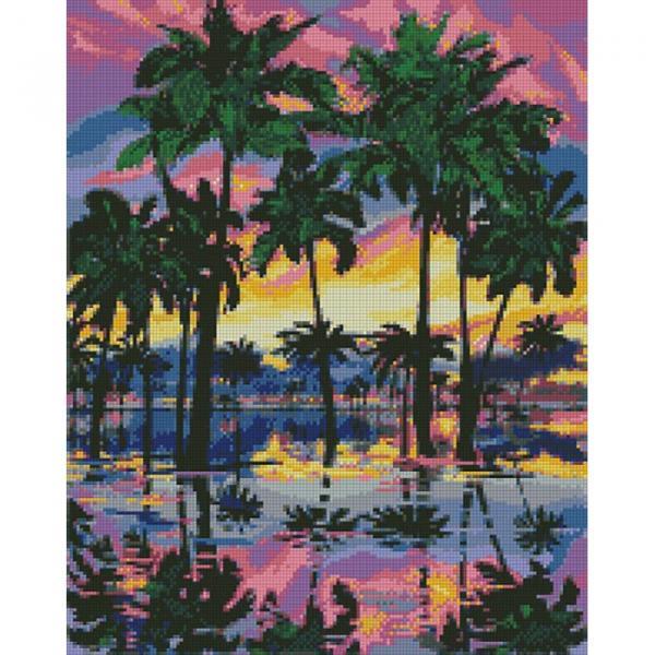 Алмазная мозаика Идейка Морская Райский отдых 40х50 см холст на подрамнике (АМ6066-mt)