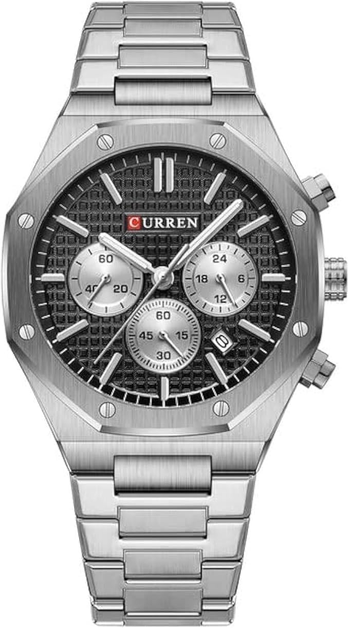 Годинник наручний Curren 8440 Silver/Black (18693)