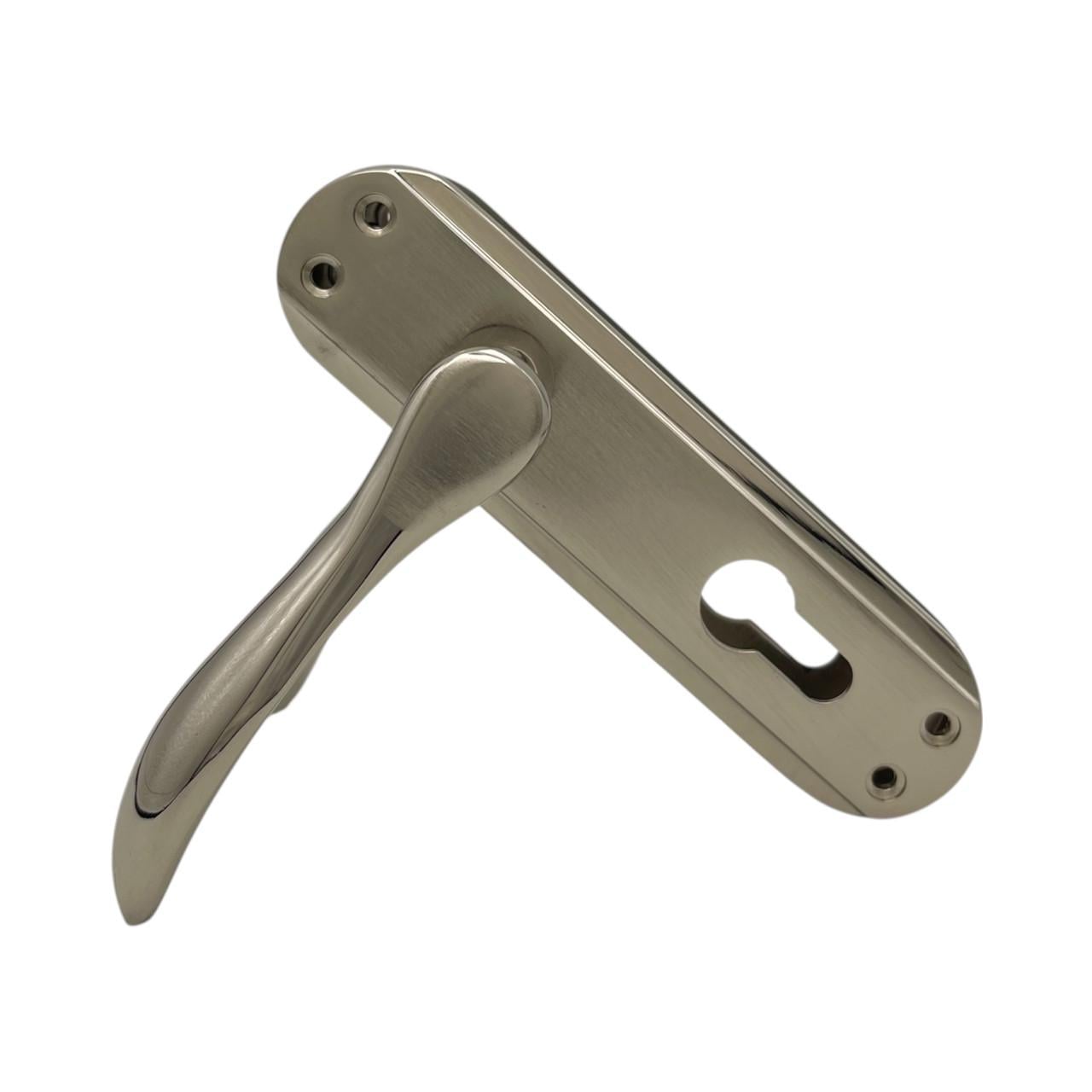 Дверные ручки межкомнатные под сердцевину Ozcanlar Eko Bodrum Kisa Yale Nik/Saten 62 мм (360054)