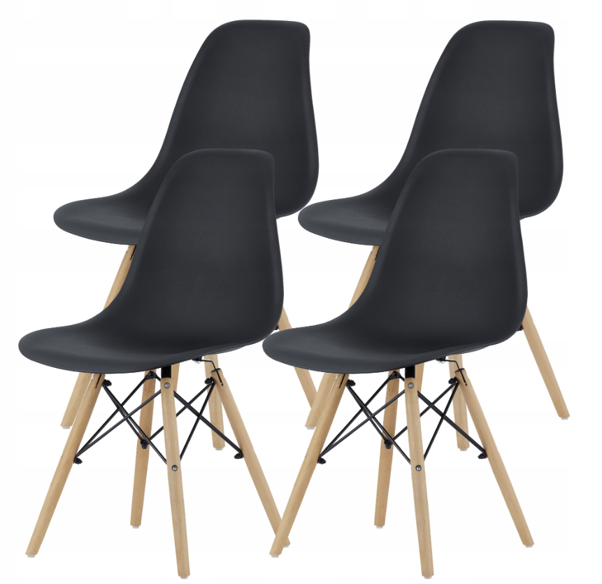 Набор кресел для дома и кухни Fregat Milano 4шт. Черный (2730786069)