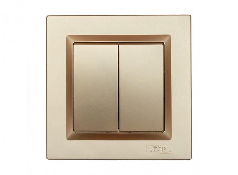 Выключатель двухклавишный Luxel JAZZ 9603 Бронзовый (27551985)