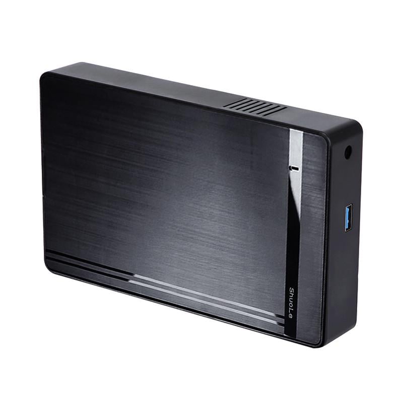 Карман зовнішній ShuoLe HDD 3,5"/2,5" SATA USB 3.0 для жорсткого диска з блоком живлення Чорний (21176051) - фото 5