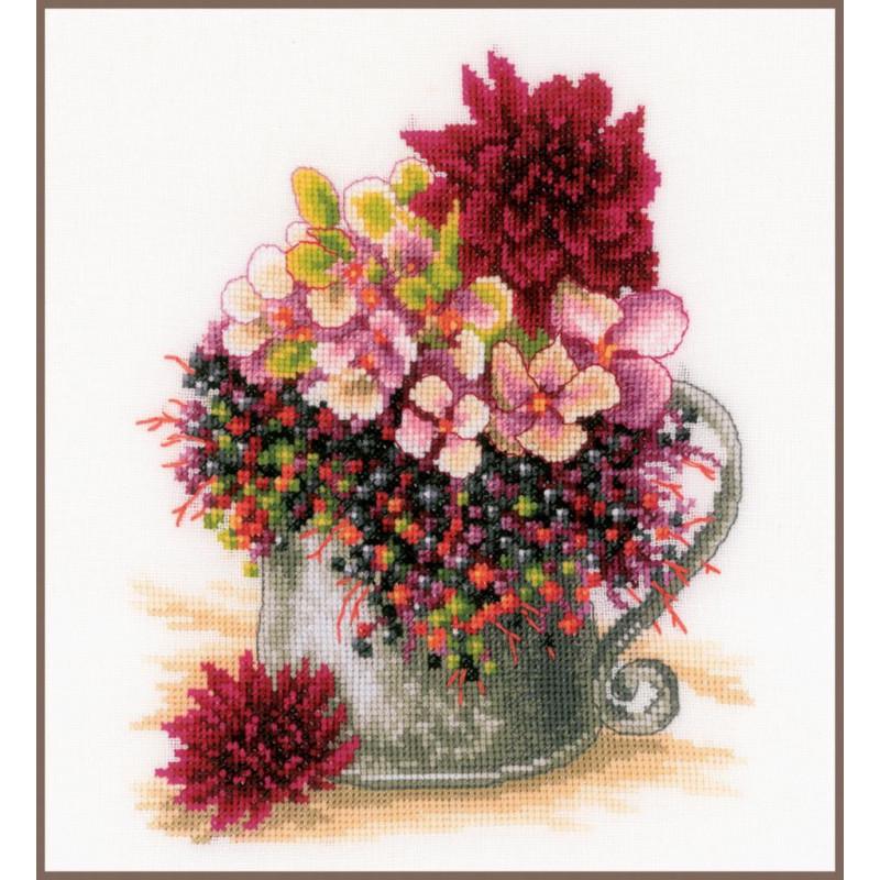 Набор для вышивания крестиком Lanarte PN-0185110 Pink blush bouquet (42460) Набор для вышивания крестиком Lanarte PN-0185110 Pink blush bouquet (42460)