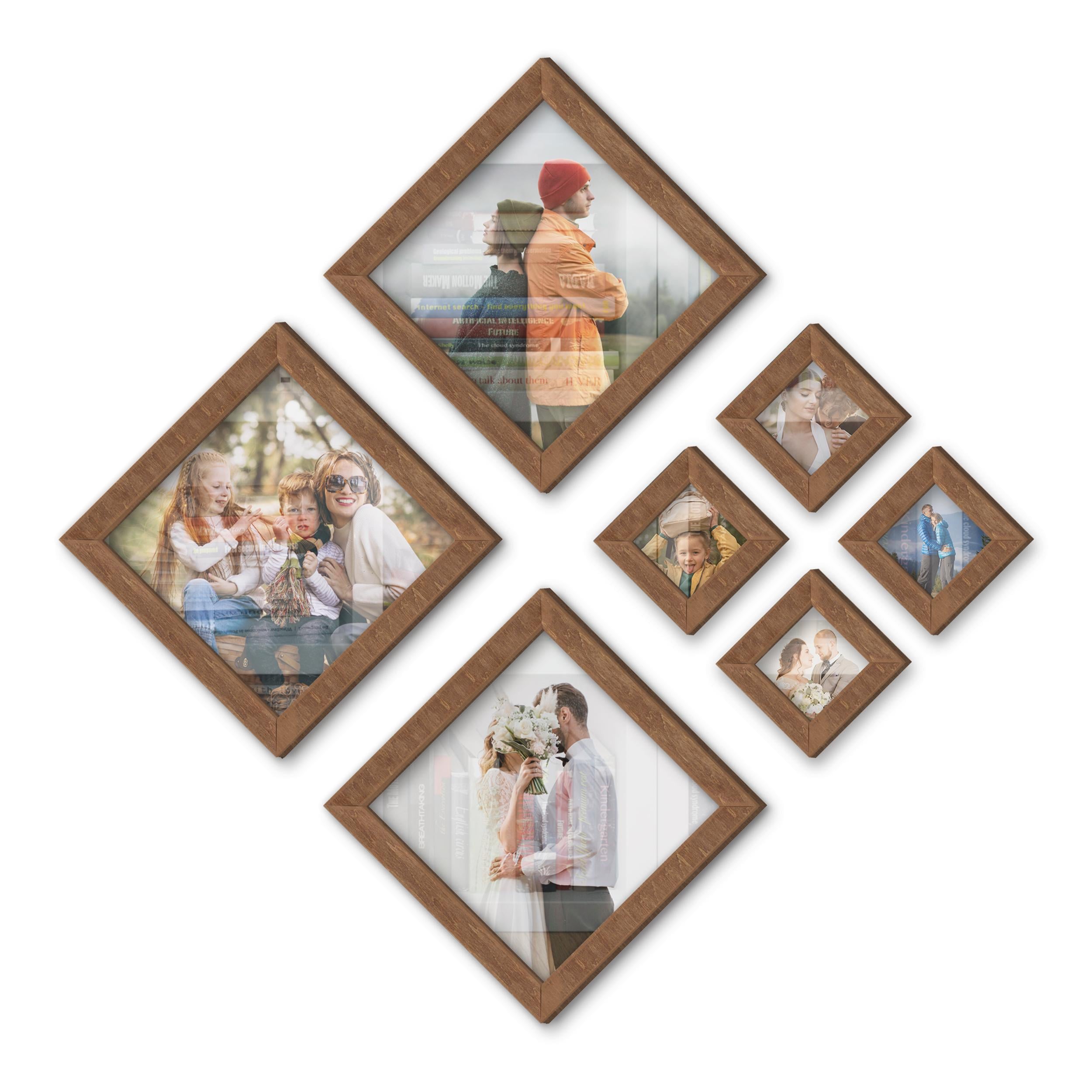 Набор фоторамок настенных The Frame Depot 7 шт. Коричневый (diamond_set_medium)