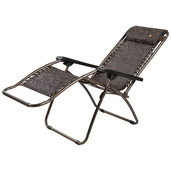 Кресло-шезлонг раскладной ПВХ 200х68х58 см Темно Коричневый (8009-1WS) - фото 2