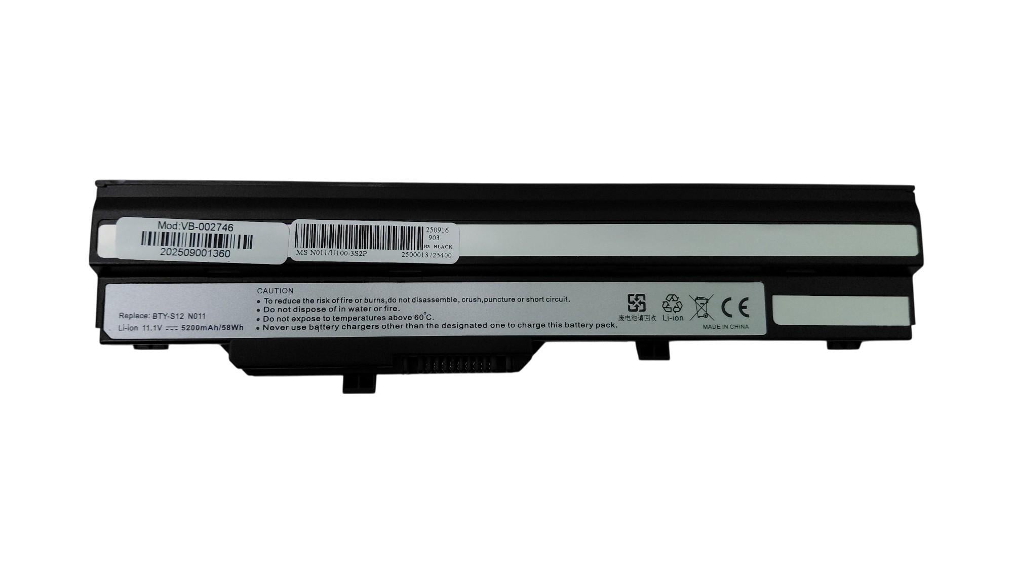 Аккумулятор для ноутбука MSI BTY-S12 Wind U100 11,1 V 5200 mAh (002746)