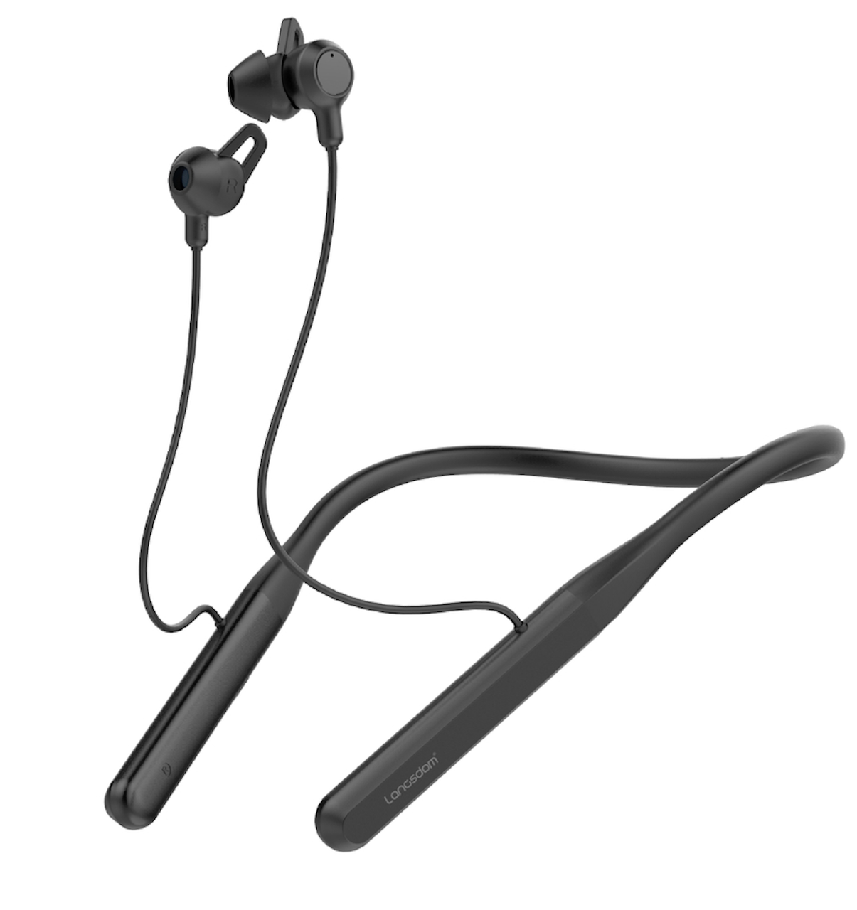 Наушники беспроводные Langsdom BS08 с шейным ободом и шумоподавлением Black Наушники беспроводные Langsdom BS08 с шейным ободом и шумоподавлением Black