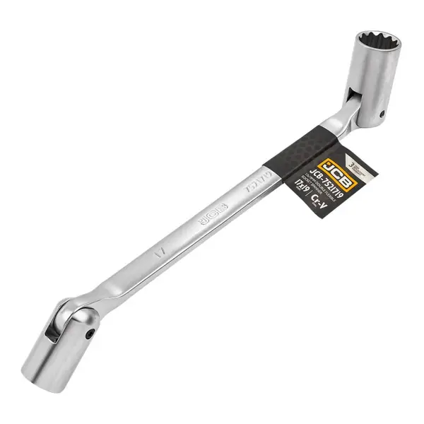 Ключ торцевий двосторонній з шарніром 17х19 мм (7521719)