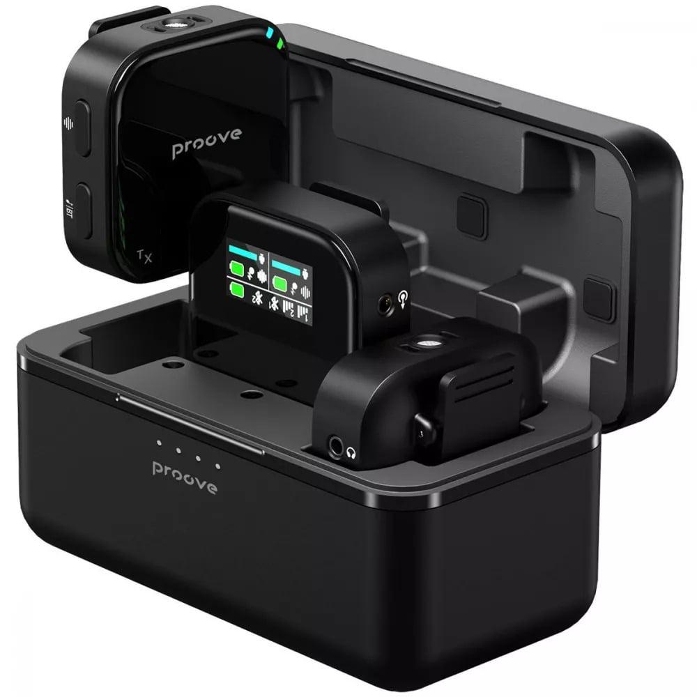 Микрофон петличный беспроводной Proove Studio с кейсом 1500 mAh Черный (27918779)