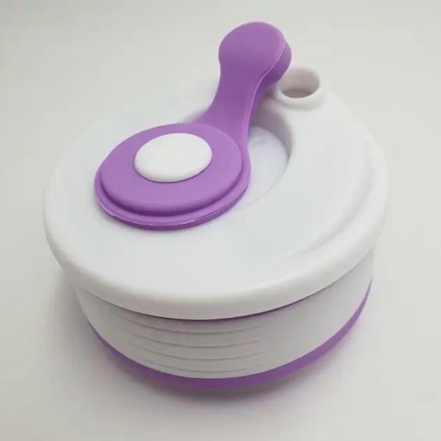 Чашка силиконовая SILICON MAGIC CUP с герметичной крышкой и поильником Фиолетовый (7194) - фото 5 Чашка силиконовая SILICON MAGIC CUP с герметичной крышкой и поильником Фиолетовый (7194) - фото 5