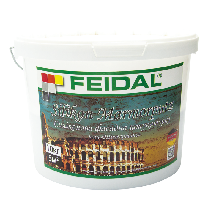 Штукатурка силіконова фасадна Feidal тип Травертін Silikonharz Marmorputz 10 кг (1886455341)