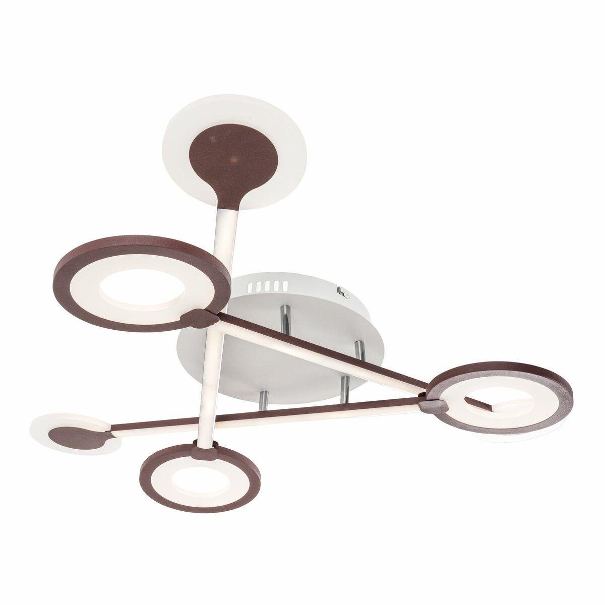 Светодиодная люстра Sirius 114W с металлическим каркасом 3000-6500K Белый/Коричневый (1946)