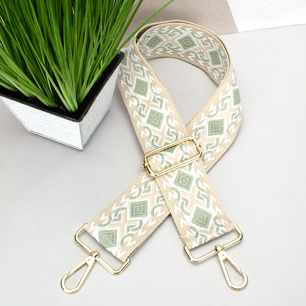 Ремень для сумки текстильный Virginia Conti R_ornament_gold 50 мм Оливковый (2248139734)