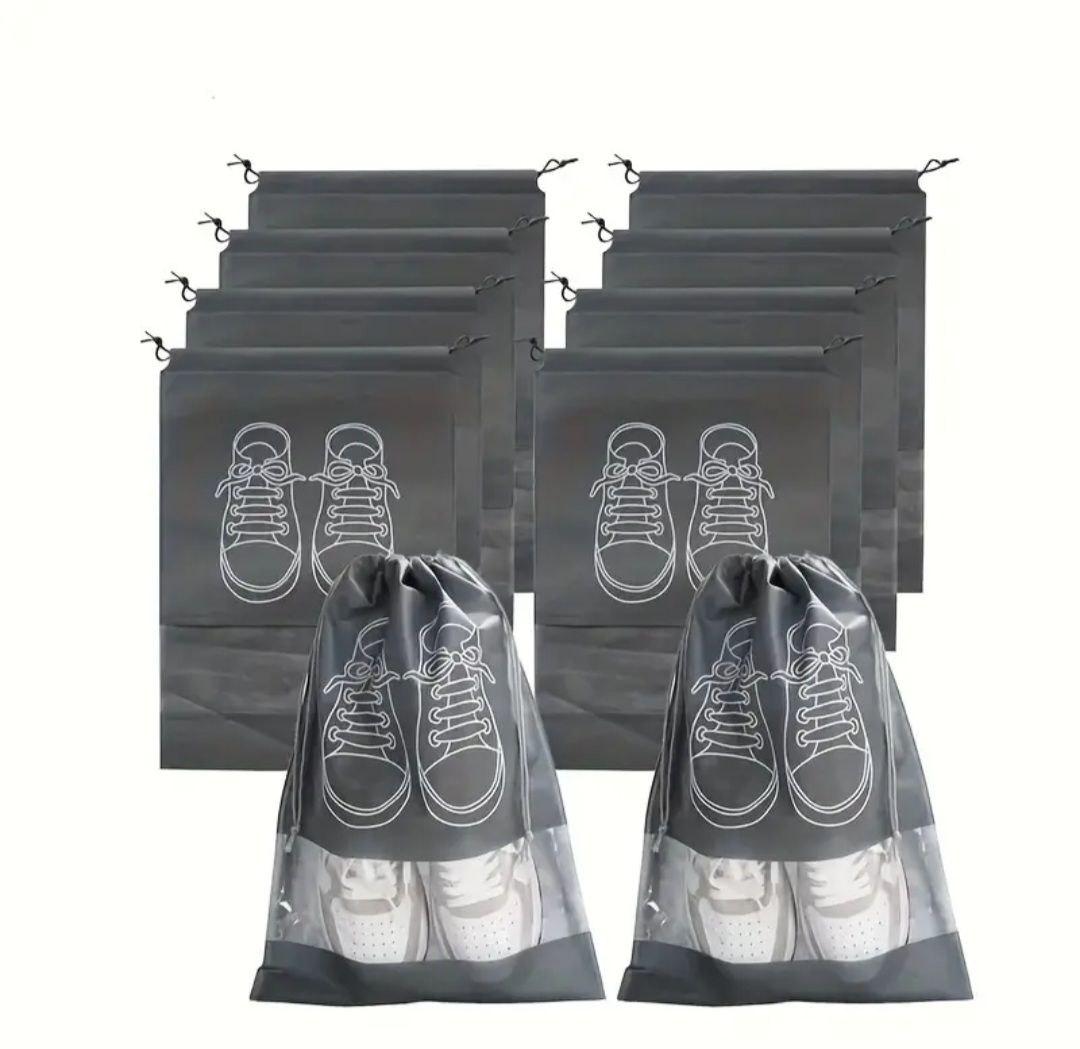 Органайзер дорожный для обуви полиэстеровый 10 шт. Серый Органайзер дорожный для обуви полиэстеровый 10 шт. Серый