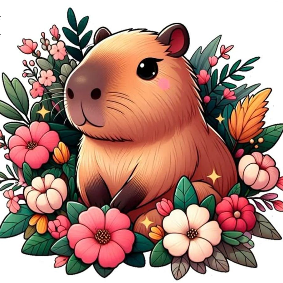 Алмазная мозаика на подрамнике Капибара в цветах 20х20 см полная выкладка квадратные камни