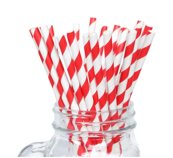 Трубочки коктейльні у смужку 25 шт. 20 см Червоно-білий (2108/6) - фото 3 Трубочки коктейльні у смужку 25 шт. 20 см Червоно-білий (2108/6) - фото 3