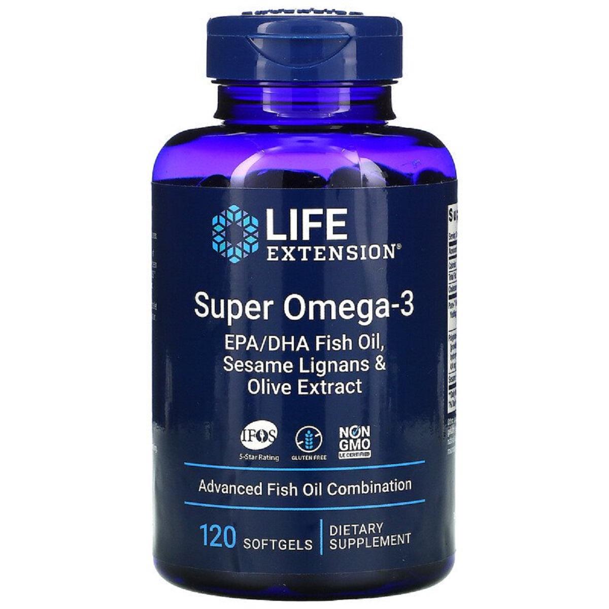 Омега-3 Life Extension Foundations Super 120 желатиновых капс. (5573)