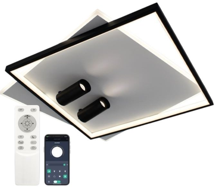 Люстра світлодіодна стельова Luminaria Geometria Downlight 75W 2S 500/500 White /Black (27344078)
