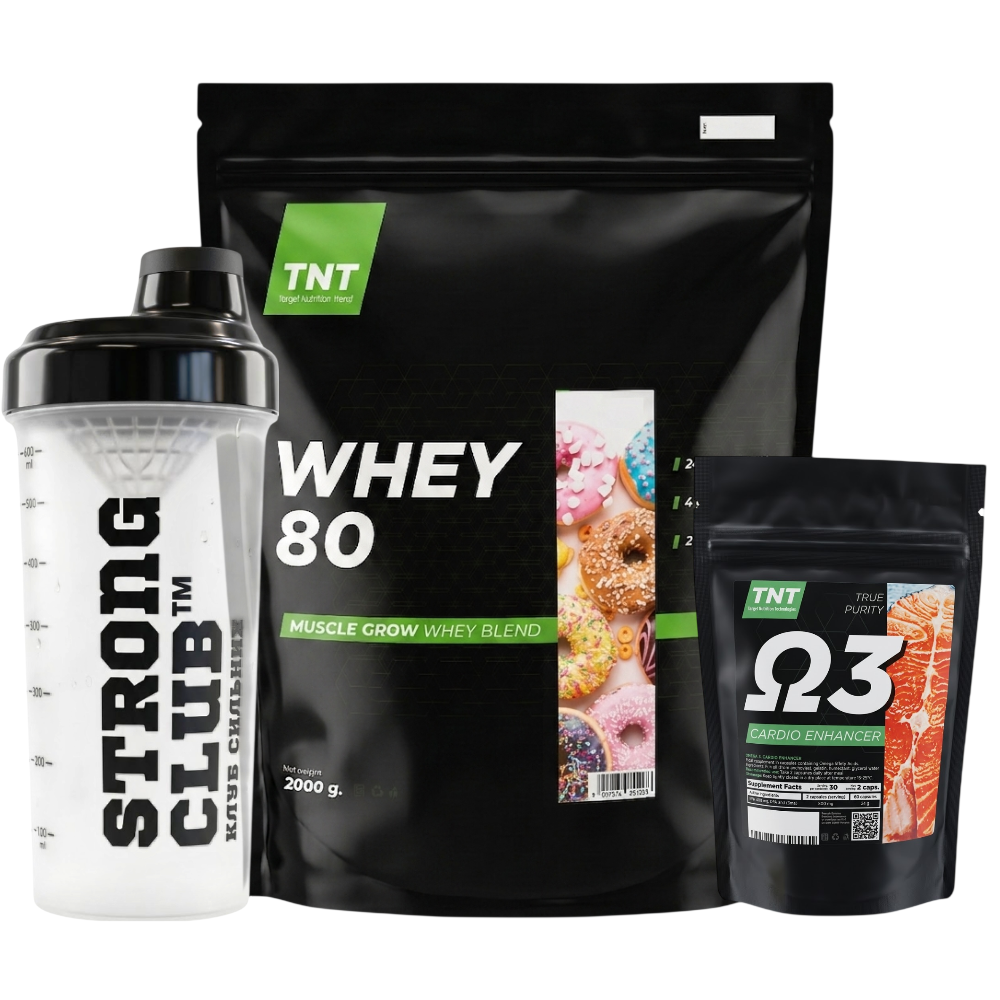 Комплекс TNT Nutrition Протеїн 2 кг/Шейкер/Омега-3
