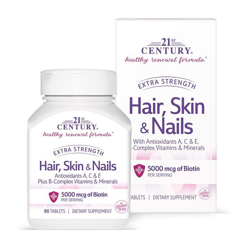 Витамины для волос кожи и ногтей 21st Century Hair Skin & Nails 90 капс. (11153-01)