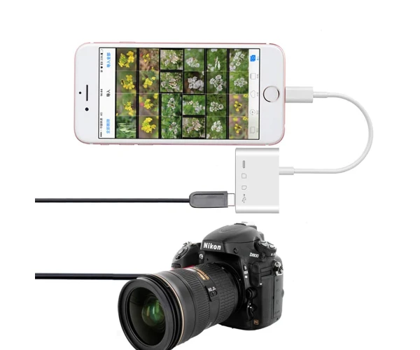 Адаптер Otg для iPhone/iPad NK-108L 4в1 Lightning/TF/SD/USB White - фото 3 Адаптер Otg для iPhone/iPad NK-108L 4в1 Lightning/TF/SD/USB White - фото 3