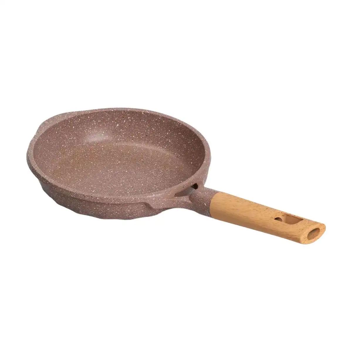 Сковорода алюмінієва MGC об'ємом з мармуровим покриттям антипригарним 1 л Ø 20 см з товстим дном Кавовий - фото 3 Сковорода алюмінієва MGC об'ємом з мармуровим покриттям антипригарним 1 л Ø 20 см з товстим дном Кавовий - фото 3