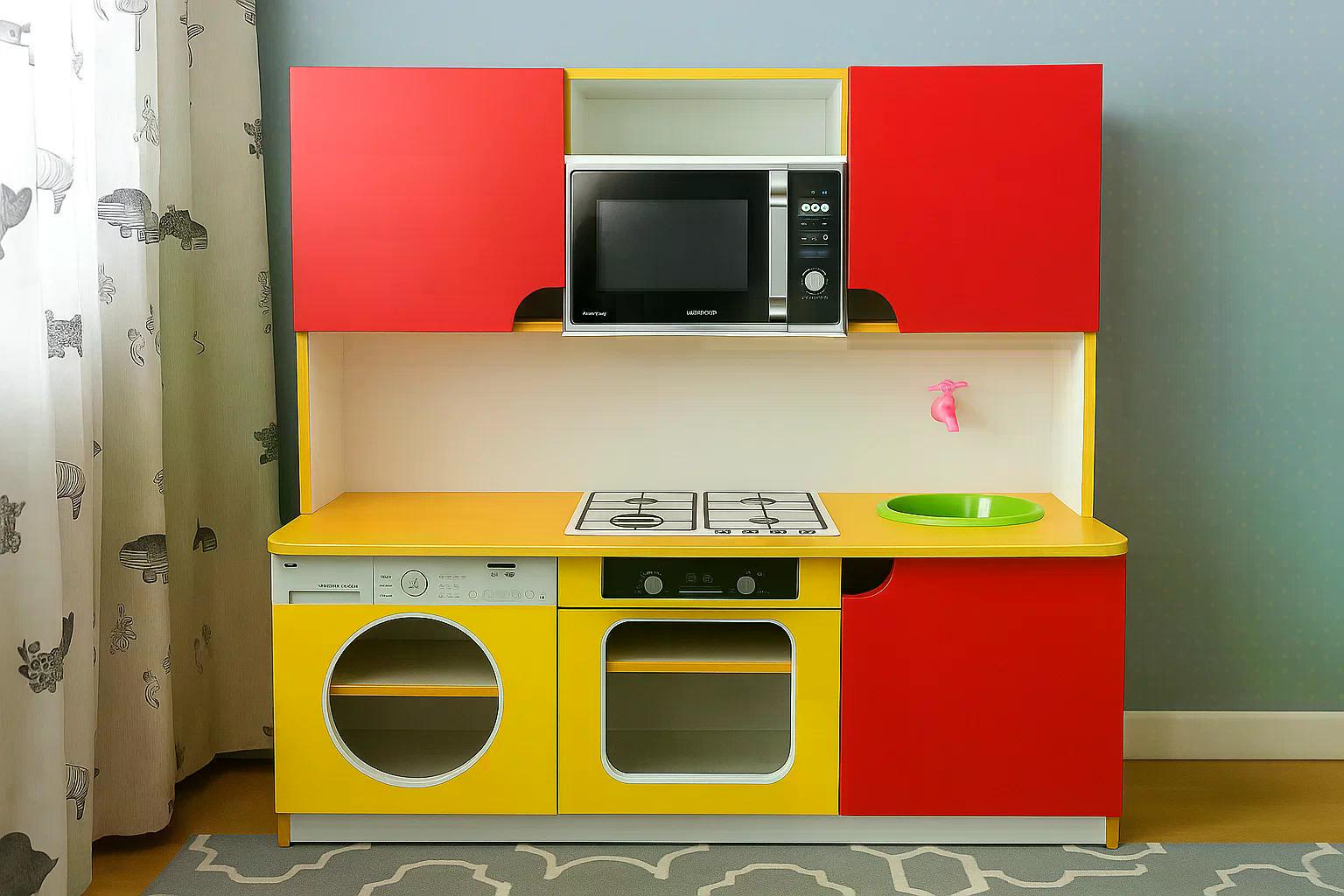 Дитяча ігрова кухня Малютка Gap DS-77 1200x430x1250 мм Червоний