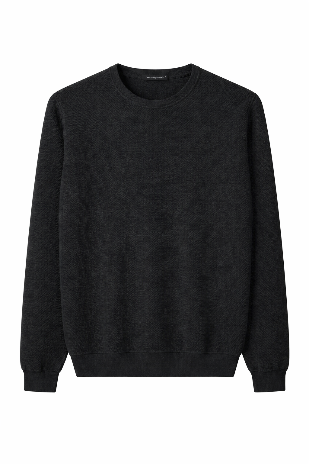 Светр чоловічий в'язаний з круглим вирізом 2XL Чорний (127409/31272800)