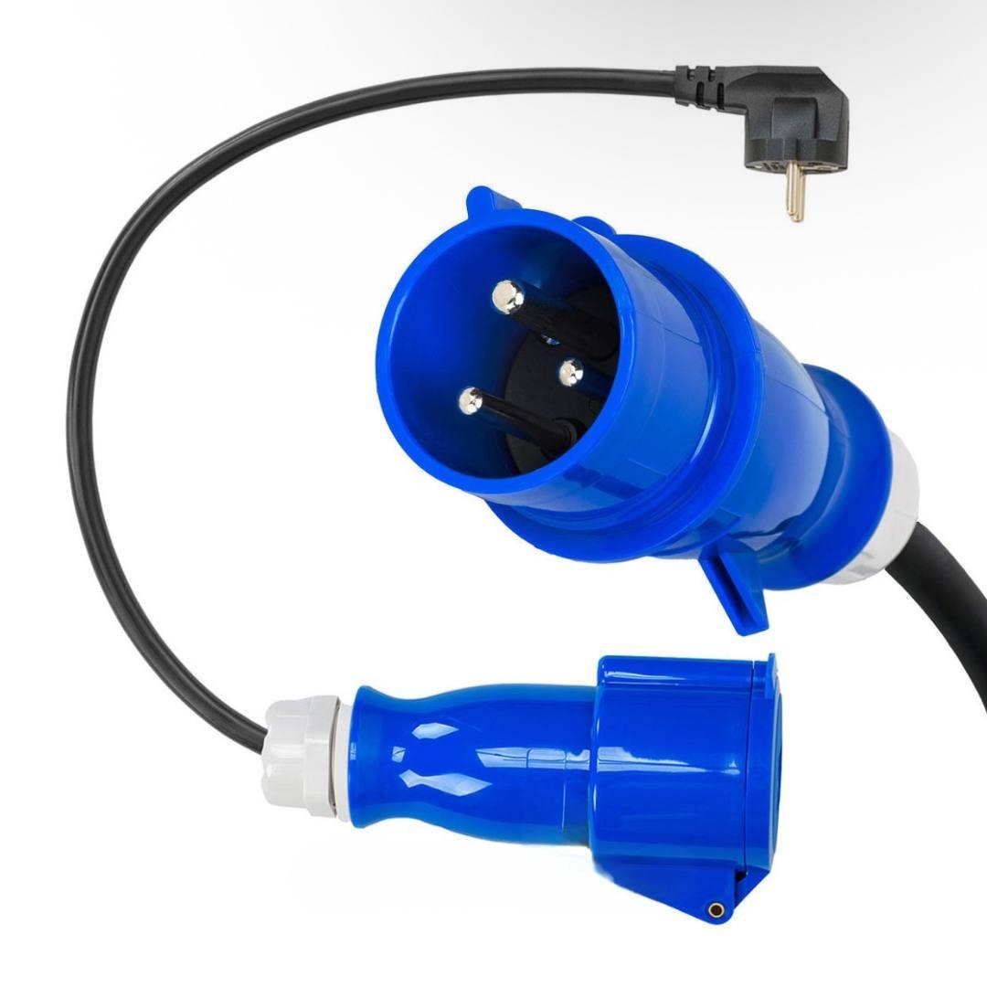 ᐉ Переходник силовой CEE 32A на евро розетка 220V 16A Bodasan с