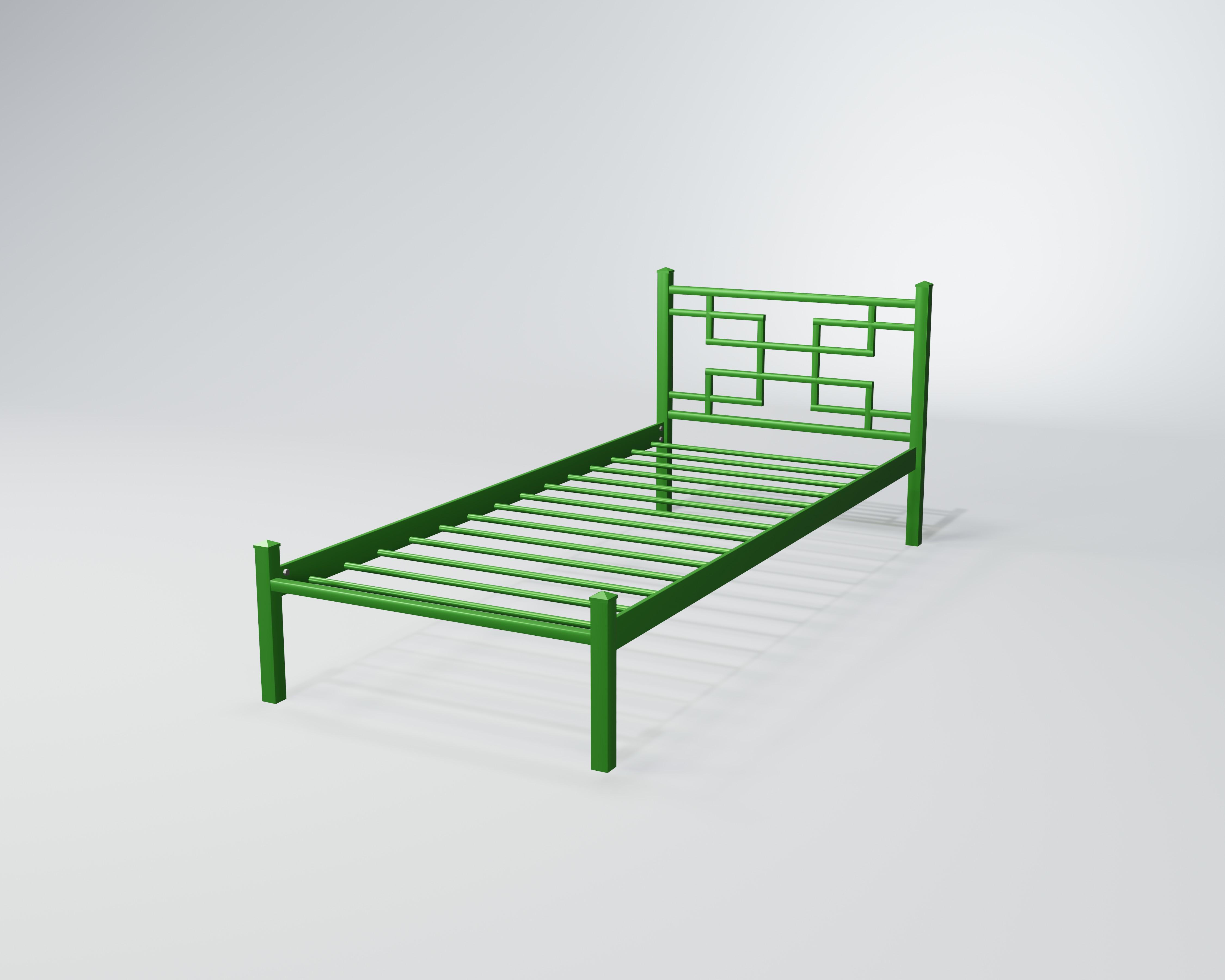 Кровать металлическая Фавор Мини 90x200 см Зеленый
