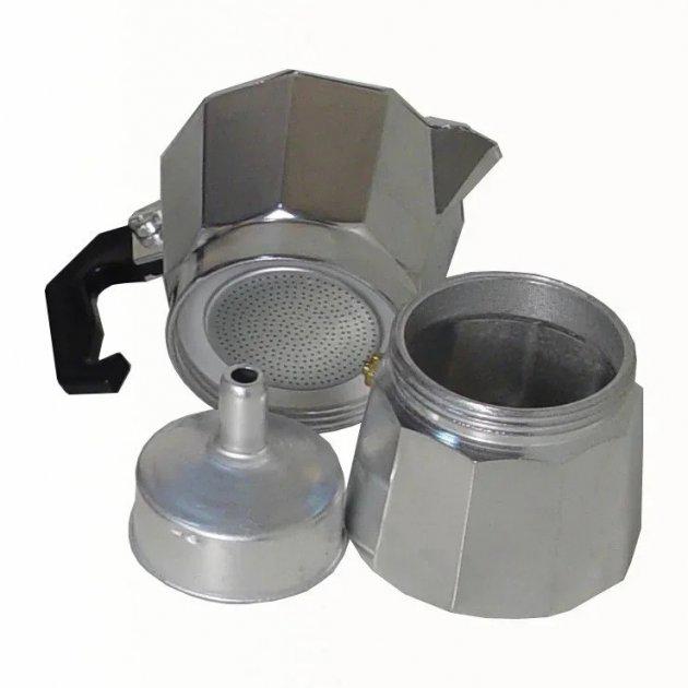 Кавоварка гейзерна Unique UN-1912 алюмінієва для меленої кави на 6 чашок 270 мл - фото 4 Кавоварка гейзерна Unique UN-1912 алюмінієва для меленої кави на 6 чашок 270 мл - фото 4