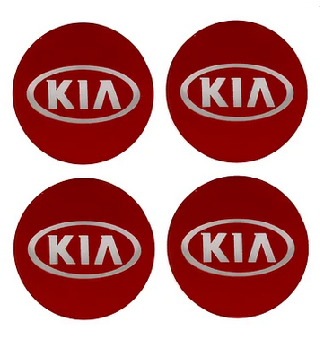 Наклейки на колпаки KIA 90 мм 4шт