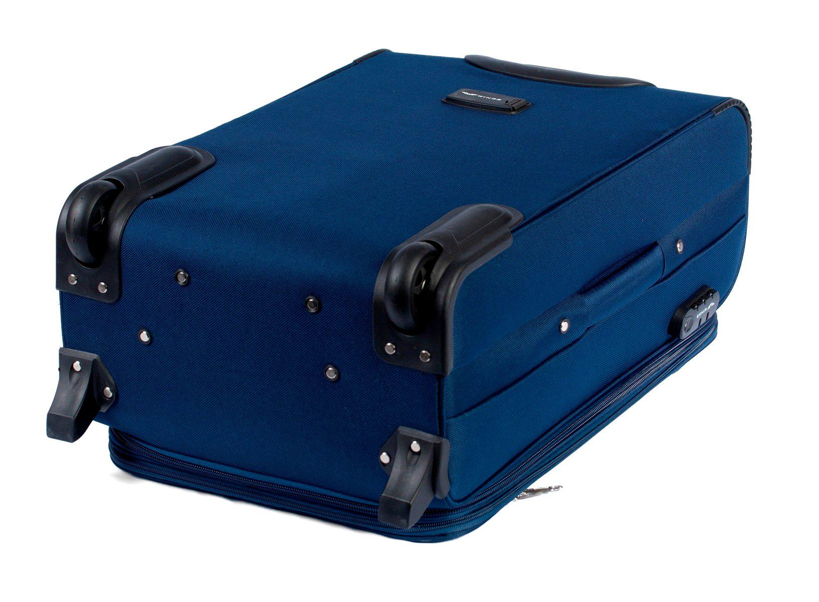 Чемодан тканевый Wings 6802 большой 2 колеса Темно-синий (Vt00001) - фото 2 Чемодан тканевый Wings 6802 большой 2 колеса Темно-синий (Vt00001) - фото 2