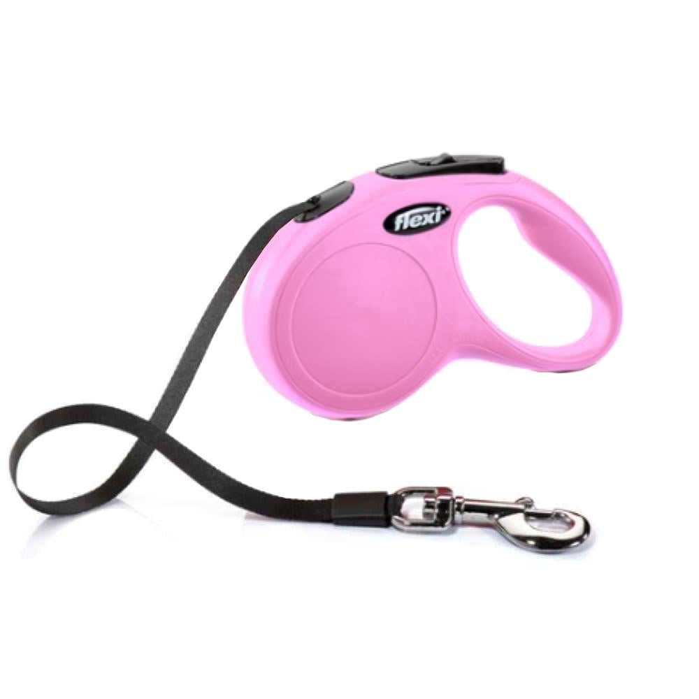 Поводок-рулетка Flexi New Classic ХS мелких пород, лента 3 м до 12 кг Розовый