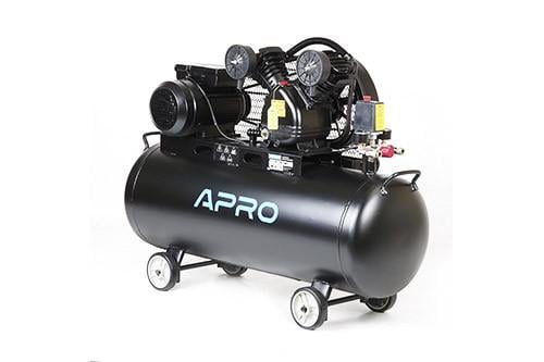 Компрессор двухцилиндровый ременный Apro OFBD-100 2,2 кВт 402 л/мин 8 бар 100 л 2 краны и масло 0,5 л (2969024647)