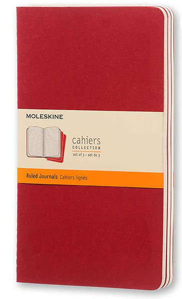 Набор блокнотов Moleskine Cahier средних 3 шт. Бордовый (CH116)