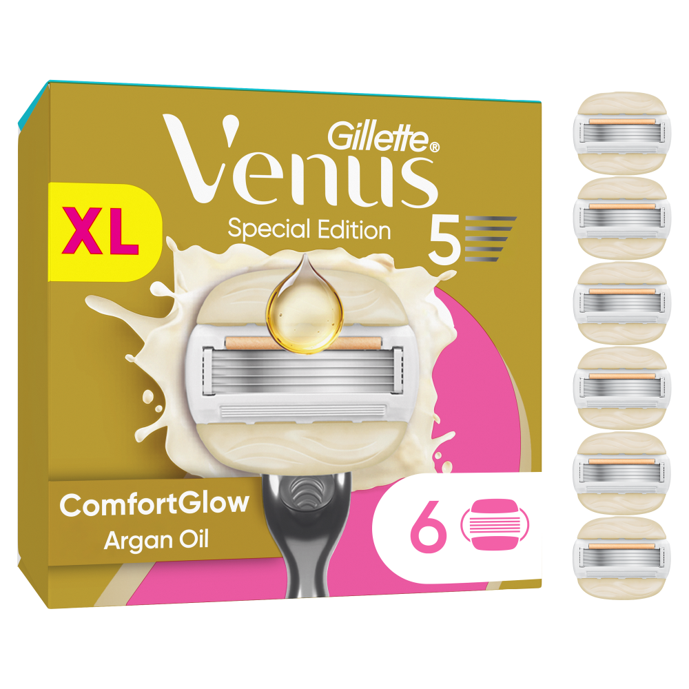 Сменные картриджи для бритья женские Venus & Olay Special Edition ComfortGlow с аргановым маслом 6 шт.