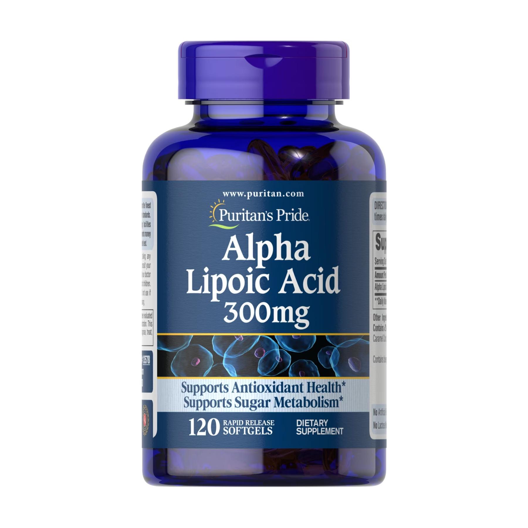 Натуральная добавка Alpha Lipoic Acid 300 mg 120 softgels (2023-10-2479)