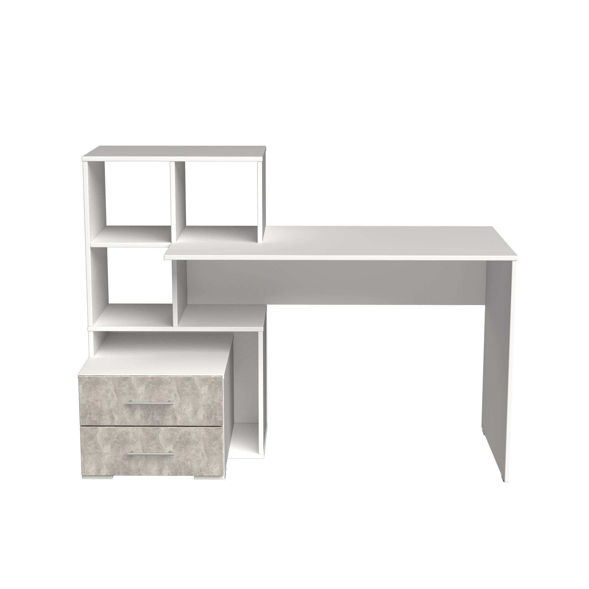 Стіл письмовий СП9 2Я SENAM 1040х1300х600 мм корпус ДСП Білий фасад ДСП Ательє світлий - фото 3 Стіл письмовий СП9 2Я SENAM 1040х1300х600 мм корпус ДСП Білий фасад ДСП Ательє світлий - фото 3